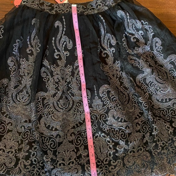 CHI CHI London Black Silver PARTY Holiday SKIRT - Picture 13 of 13